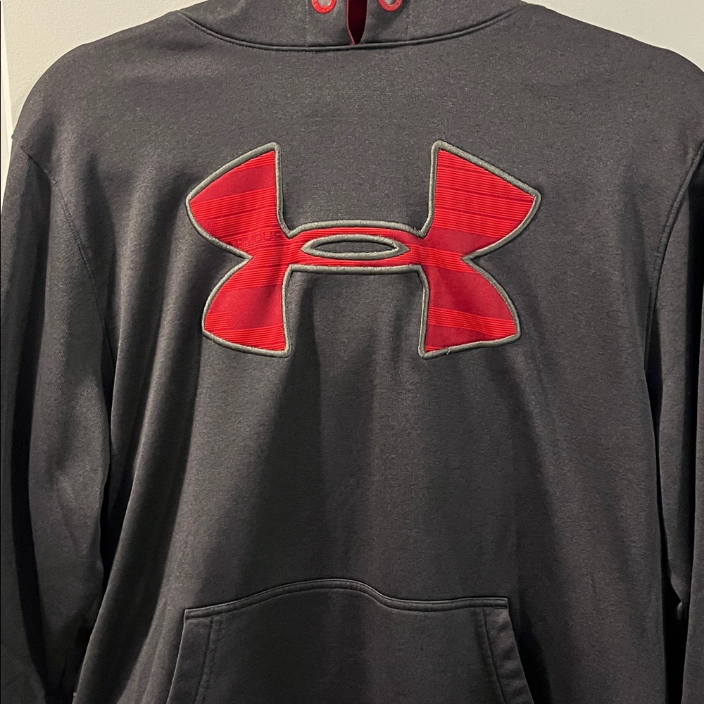 Under Armour Gray Hoodie with Red Logo
